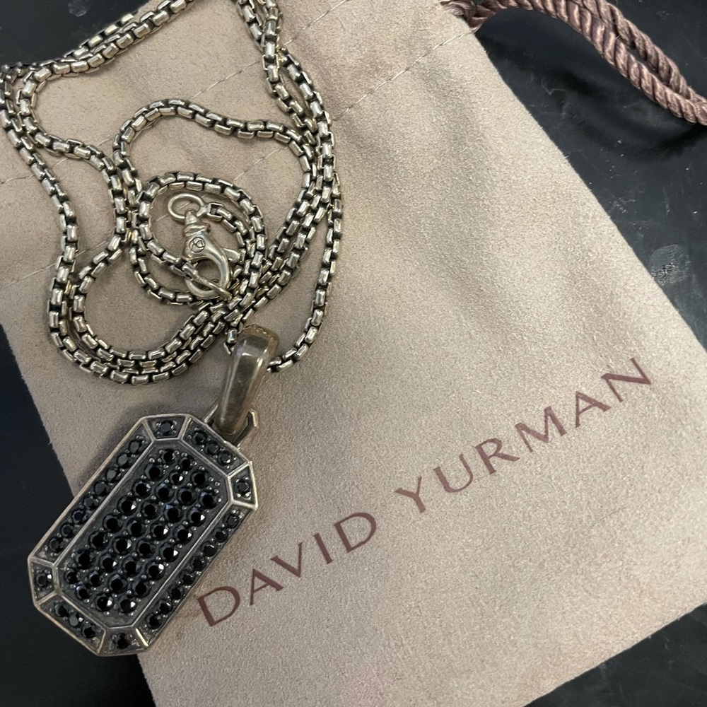 David Yurman Streamline Black Diamond amulet